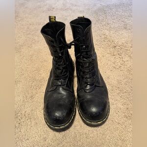 Vintage English 10 eye Dr Marten Steel Toe Boots